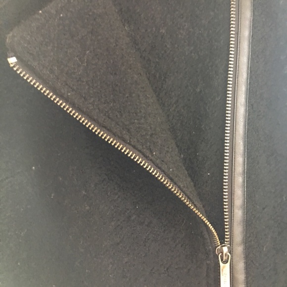 Michael Kors black wool moto jacket coat - Picture 3 of 7